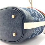 COACH Handbag C4101 dempsey drawstring Signature denim/leather blue blue Women Used