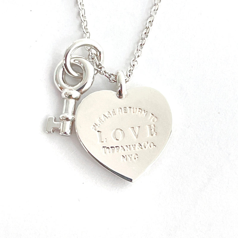 TIFFANY&Co. Necklace return to love heart tag key Silver925 Silver Women Used