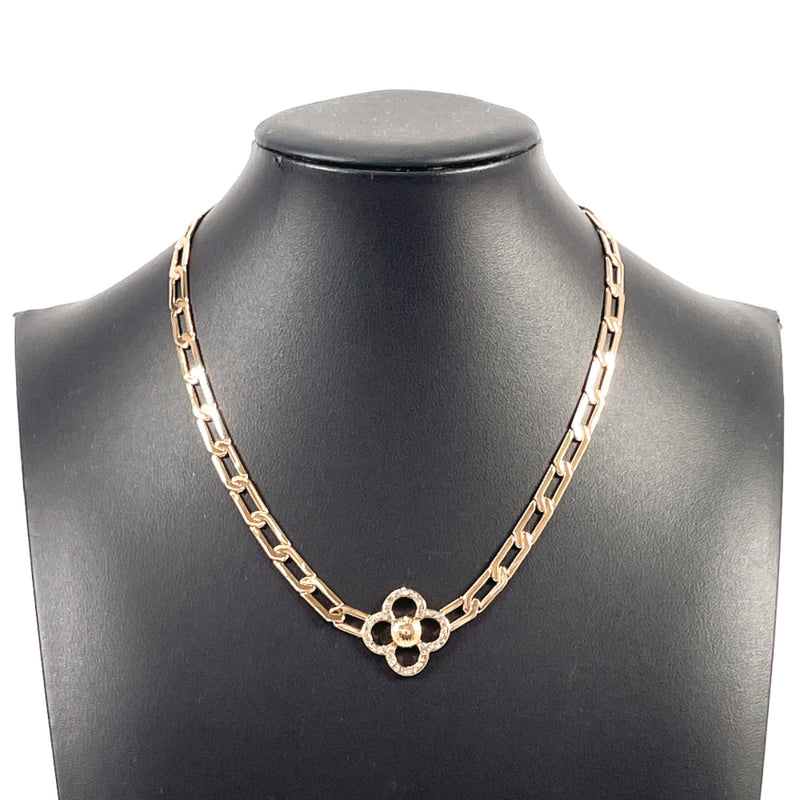 LOUIS VUITTON M61073 Necklace Pendant LV & ME R Gold Tone Used Japan