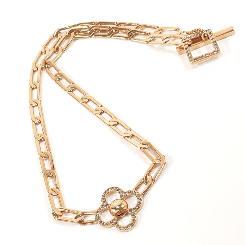 Louis Vuitton Gold Tone Monogram Flower Power Sautoir Necklace