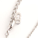 Christian Dior Necklace Logo cube metal/Rhinestone Silver Women Used