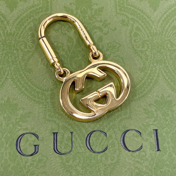GUCCI Other accessories Interlocking G Key ring Gold Plated gold unisex Used