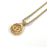 Dior Necklace Logo motif metal gold Women Used