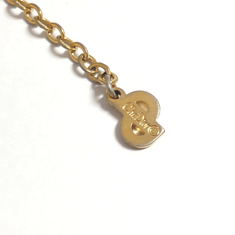 Dior Necklace Logo motif metal gold Women Used