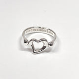 TIFFANY&Co. Ring Open heart El Saperetti Silver925 #9(JP Size) Silver Women Used