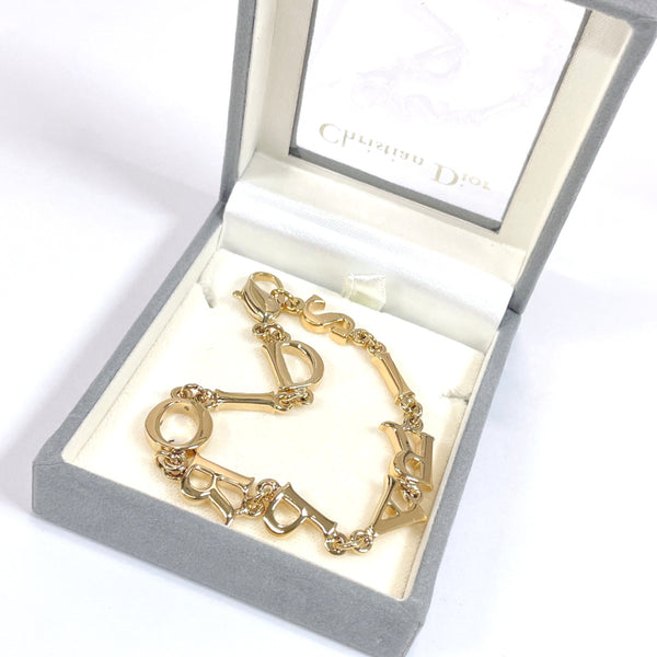 Christian Dior bracelet Logo charm metal gold Women Used