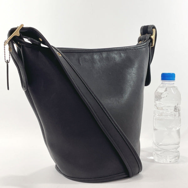 COACH Shoulder Bag 9953 Old coach leather Black unisex Used