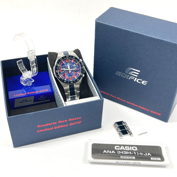 CASIO Watches EFR-564TR-2AJR Edifice Scuderia Toro Rosso Stainless Steel/Stainless Steel Silver Silver mens Used