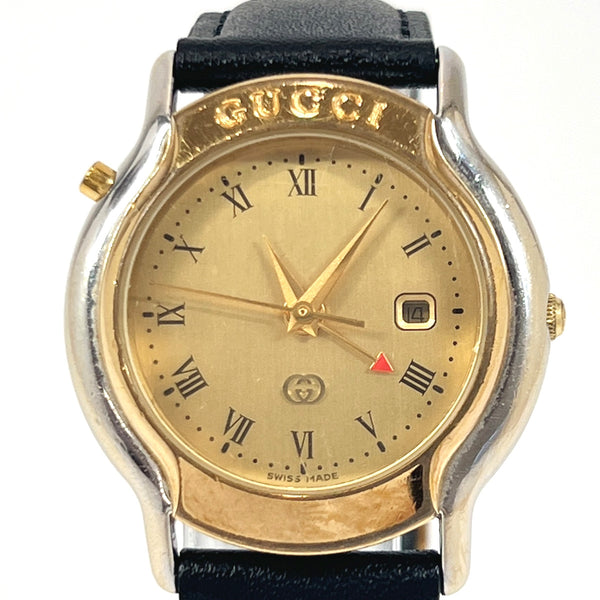 GUCCI Watches 8200JR Stainless Steel/leather gold gold unisex Used