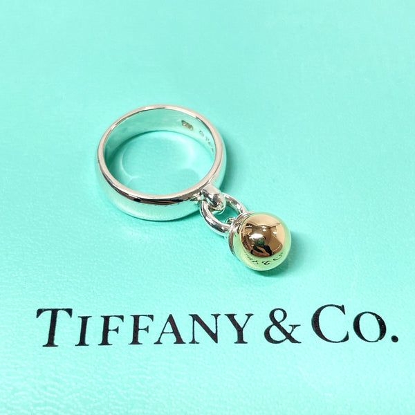 TIFFANY&Co. Ring ball dangle door knock Silver925/K18 Gold #9(JP Size) Silver Women Used