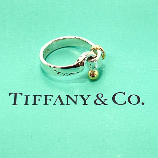 TIFFANY&Co. Ring Hook & Eye Silver925/K18 Gold #11(JP Size) Silver Silver Women Used