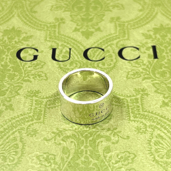 GUCCI Ring Logo ring Silver925 #19.5(JP Size) Silver unisex Used