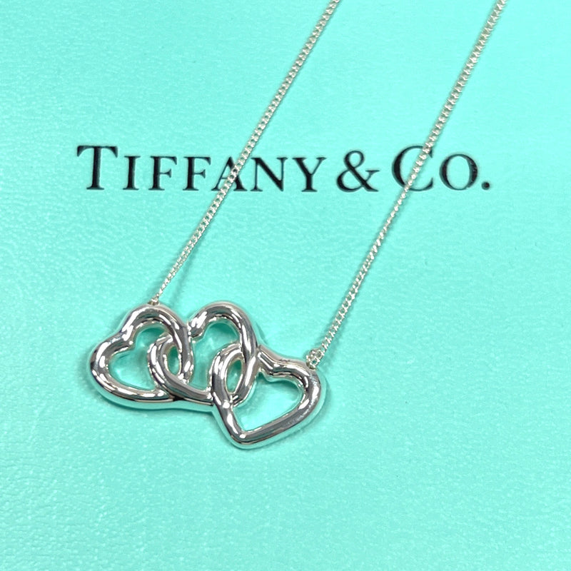 TIFFANY&Co. Necklace Triple open heart Silver925 Silver Women Used