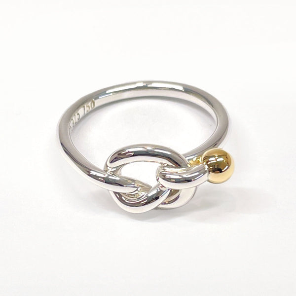 TIFFANY&Co. Ring Love knot Hook & Eye Silver925/K18 Gold #12.5(JP Size) Silver Silver Women Used
