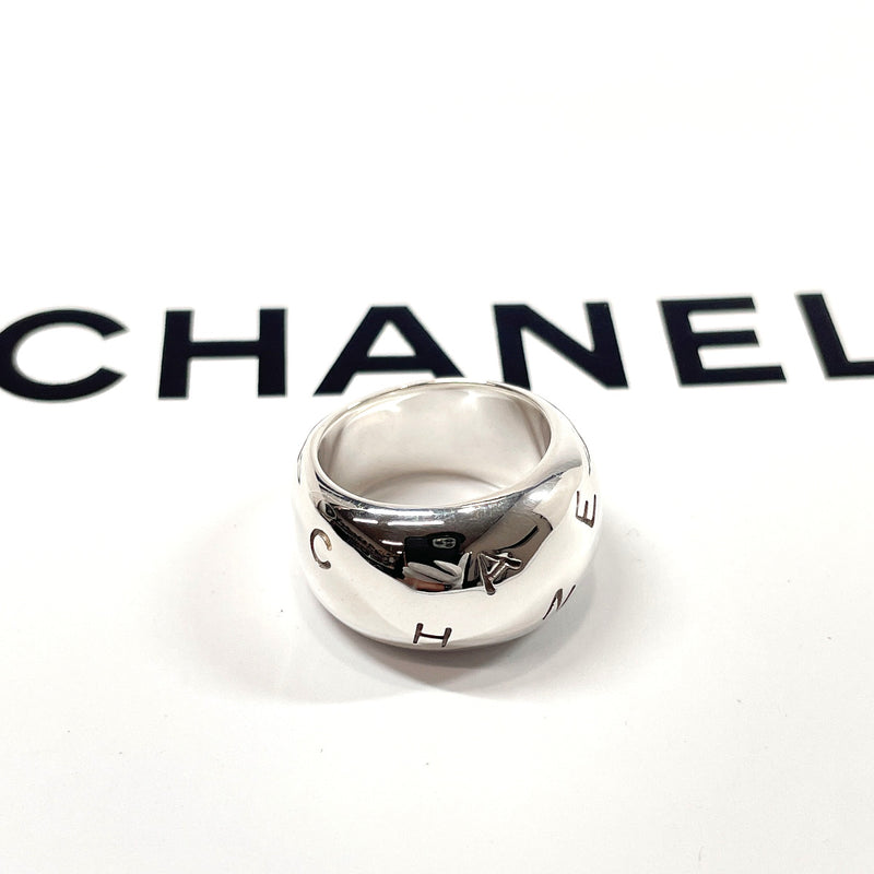 CHANEL Ring logo Silver925 #12(JP Size) Silver Women Used –