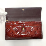LOUIS VUITTON purse M93524 Portefeiulle Sarah Monogram Vernis Bordeaux Bordeaux Women Used