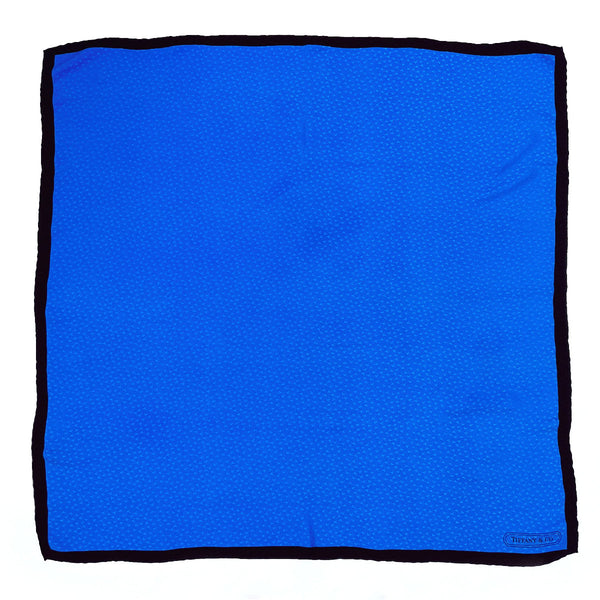 TIFFANY&Co. scarf T logo silk blue blue Women Used