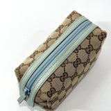 GUCCI Pouch 29596 GG canvas Brown unisex Used