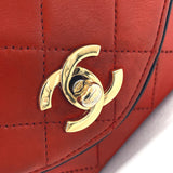 CHANEL Shoulder Bag Matelasse ChainShoulder lambskin Red Women Used