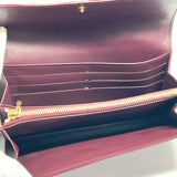 LOUIS VUITTON purse M91521 Portefeiulle Sarah Monogram Vernis Bordeaux Bordeaux Women Used
