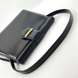 YVES SAINT LAURENT Handbag leather Black Women Used