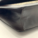 CELINE Shoulder Bag Carriage hardware canvas/leather Brown Women Used