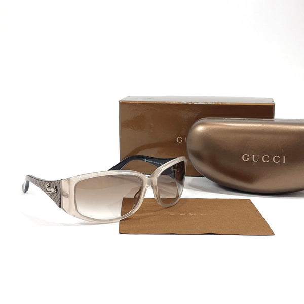 GUCCI sunglasses Synthetic resin Brown Women Used