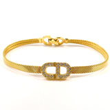 Christian Dior bracelet metal/Rhinestone gold Women Used