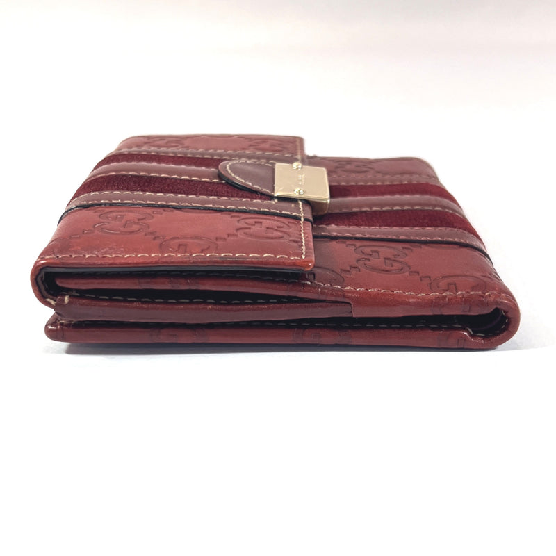 GUCCI wallet 150673 Sima leather/Suede Bordeaux unisex Used