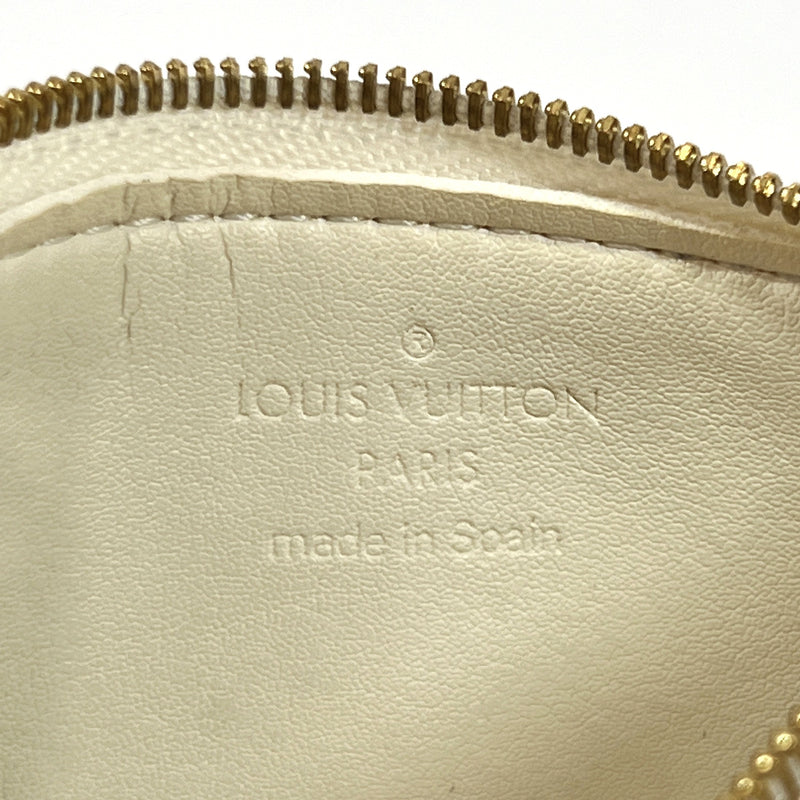 LOUIS VUITTON coin purse M91348 Pochette cree Monogram Vernis Ivory Ivory Women Used