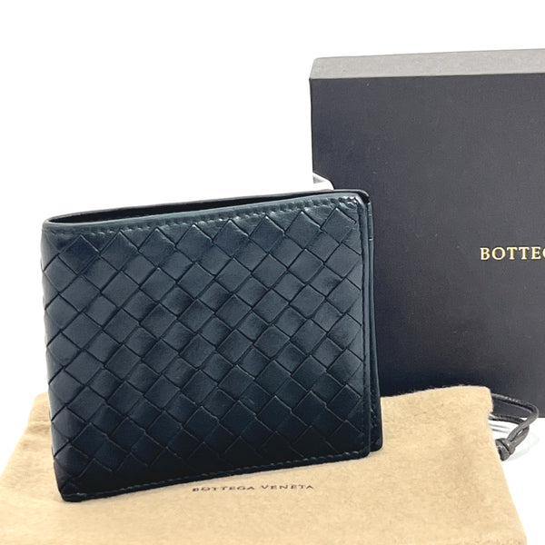 BOTTEGAVENETA wallet Intrecciato leather Black mens Used