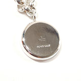 GUCCI Necklace round plate logo Silver925 Silver unisex Used