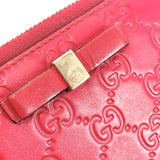 GUCCI purse 388680・0959 Sima ribbon Sima leather Red Women Used