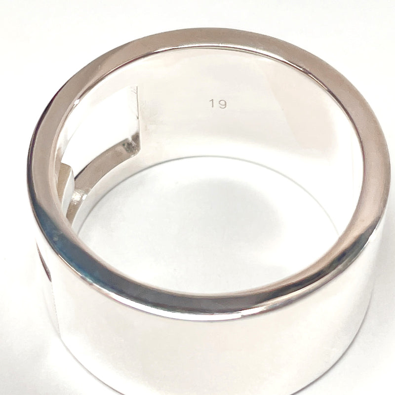 GUCCI Ring Branded G wide ring Silver925 #17(JP Size) Silver mens Used