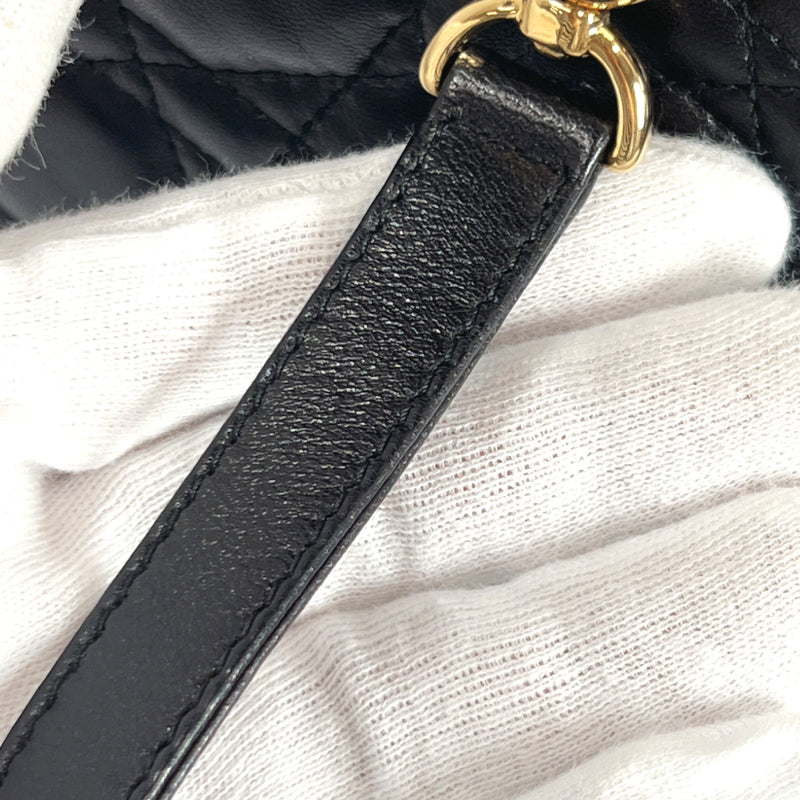 Dior Handbag Lady Dior Canage lambskin Black Women Used