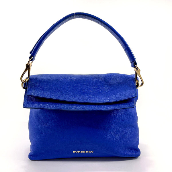 BURBERRY Shoulder Bag one belt leather blue Women Used