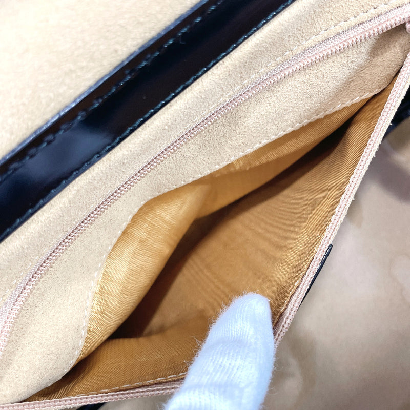 GUCCI Unisex Canvas 2WAY Leather Crossbody Bag Small Shoulder Bag