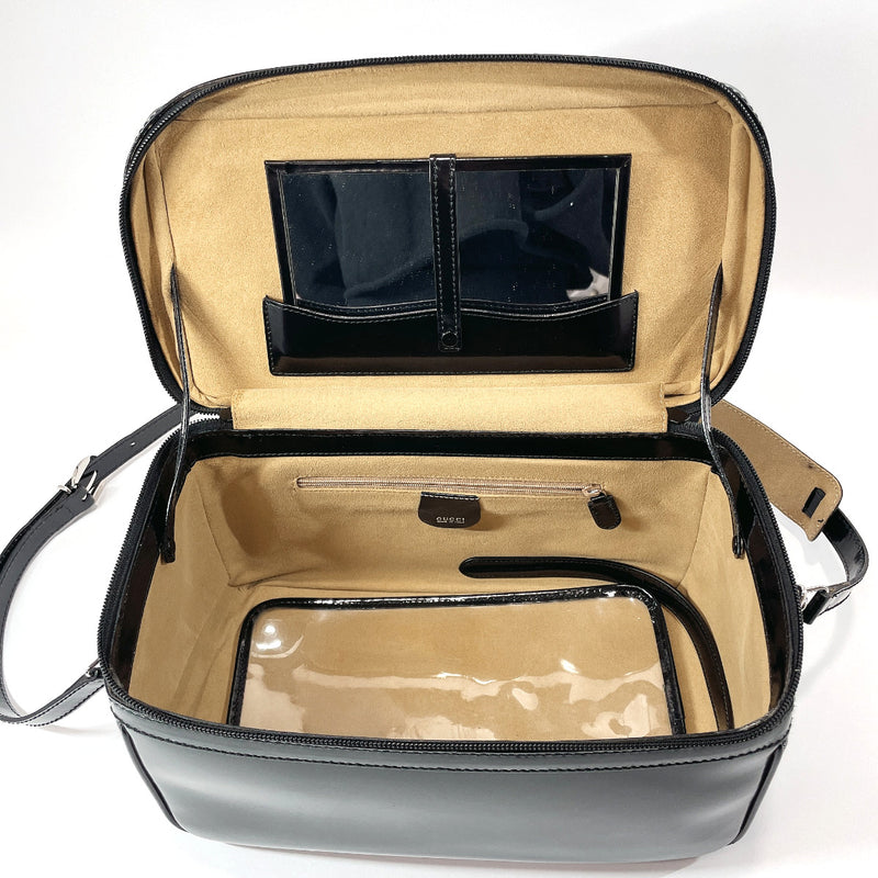 GUCCI Handbag 013・122・2491 Vanity 2WAY Bamboo Patent leather/Bamboo Black Women Used