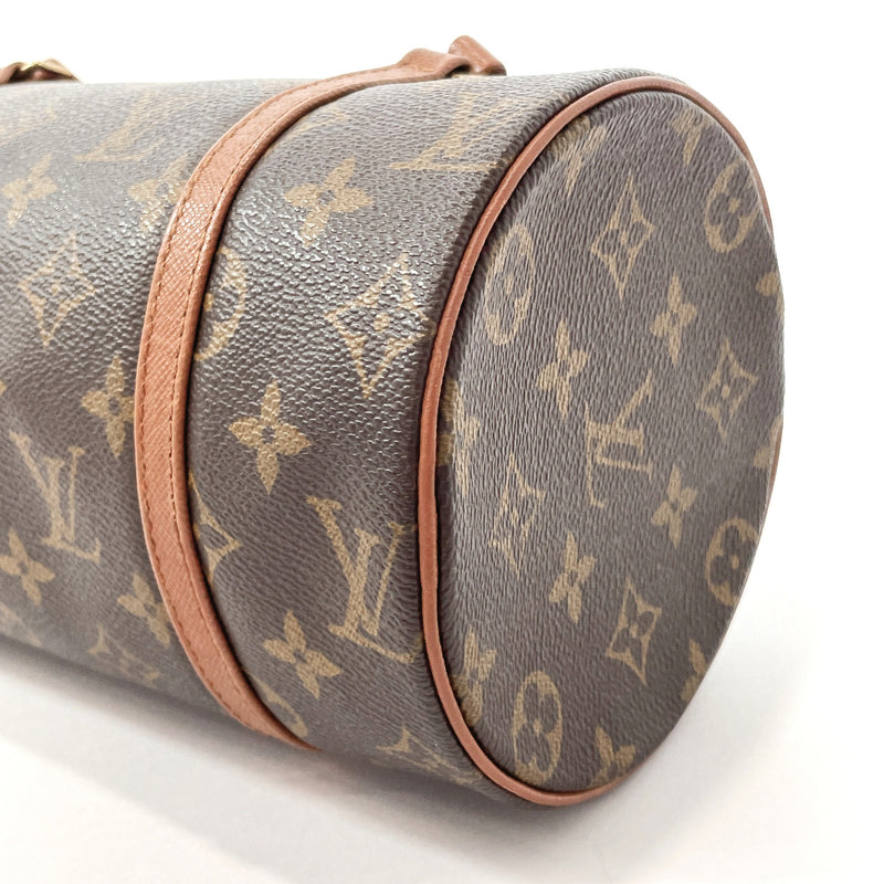 LOUIS VUITTON Papillon Cylinder Hand Bag Shoulder Purse Monogram Used  France