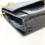 BALLY Shoulder Bag ChainShoulder Crocodile Black Women Used