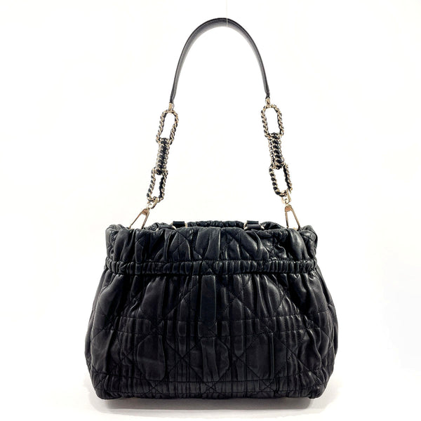 Christian Dior Handbag 2WAY Canage leather Black Women Used