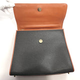 BALLY Handbag B logo Kelly type leather Black Black Women Used