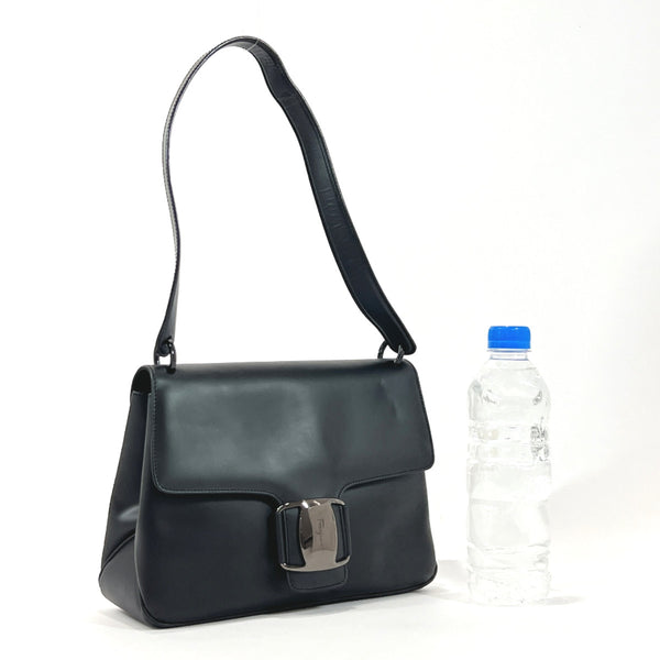Salvatore Ferragamo Shoulder Bag P21 7643 Vala Plate leather Black Women Used