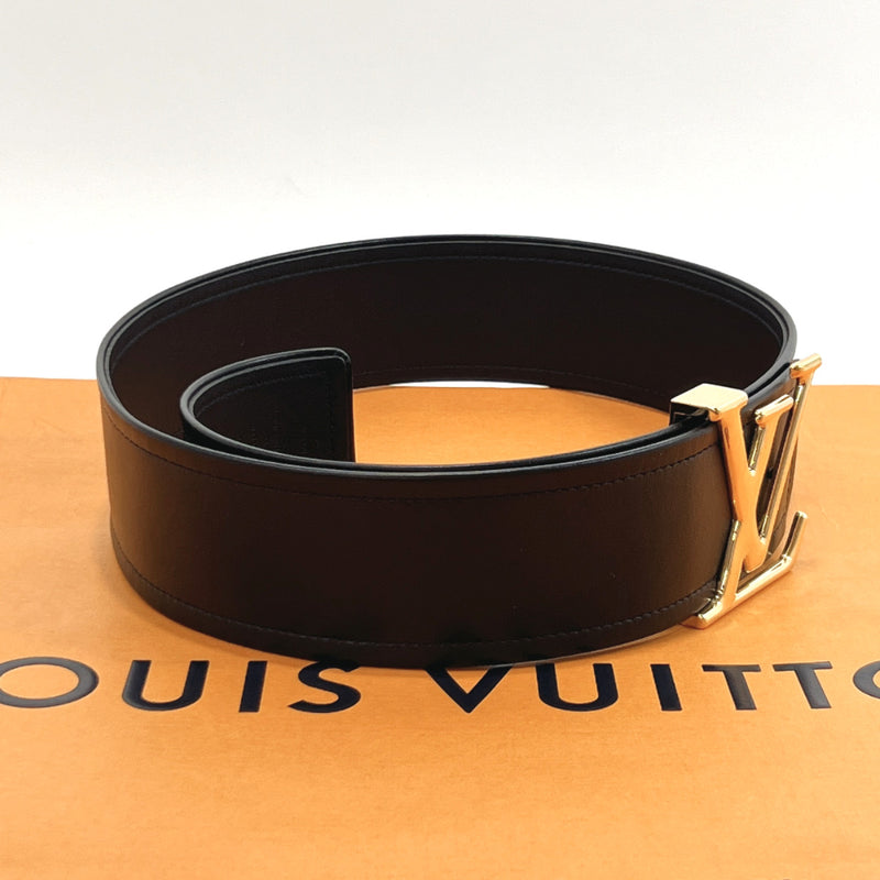 LOUIS VUITTON belt M0346 leather Black unisex Used