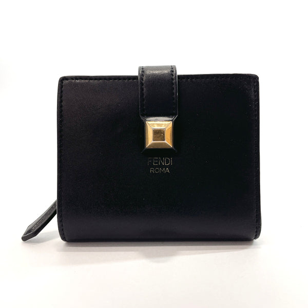 FENDI wallet 8M0386 leather Black Women Used