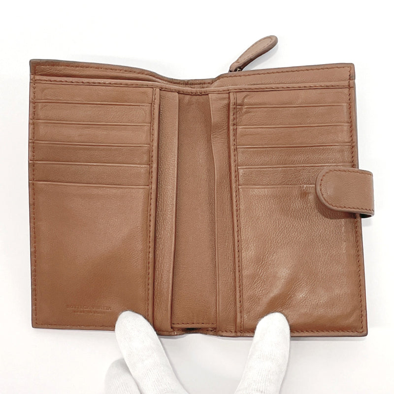 BOTTEGAVENETA wallet Intrecciato leather Brown mens Used