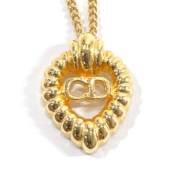 Christian Dior Necklace Heart motif metal gold Women Used