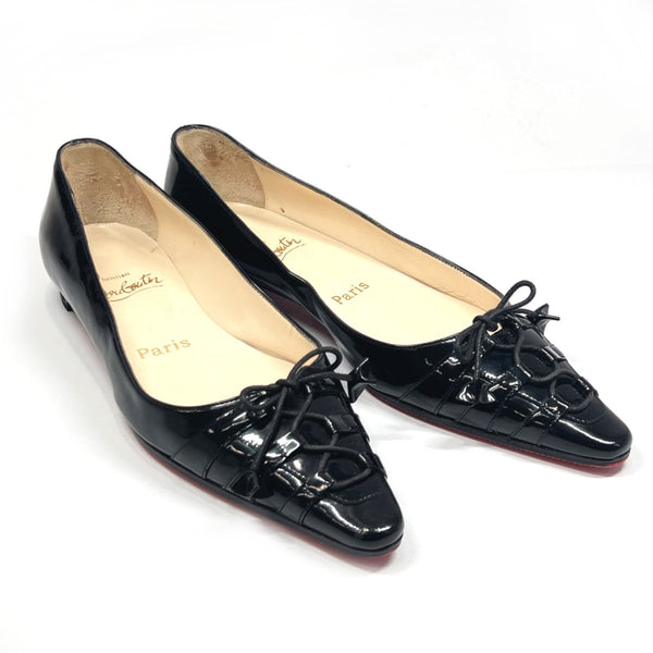 Christian Louboutin pumps Flat shoes Patent leather/ Black Black Women Used
