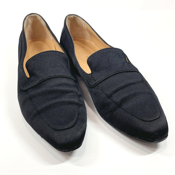 HERMES Moccasin fabric/Shave Black Women Used