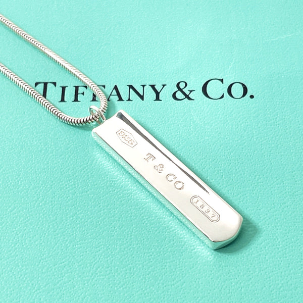 TIFFANY&Co. Necklace Bar Pendant 1837 Silver925 Silver Women Used